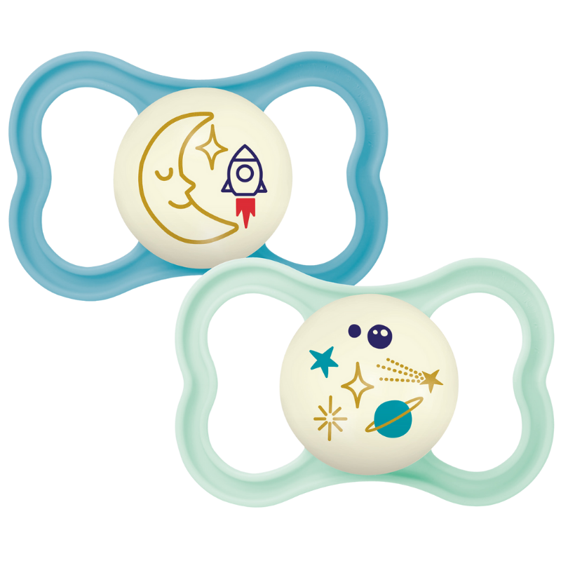 MAM Air Sut Night Silicone Blue 6-16M (2 stk)