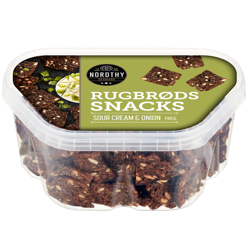 Nordthy Rugbrødssnacks Sour Cream & Onion (190 g)