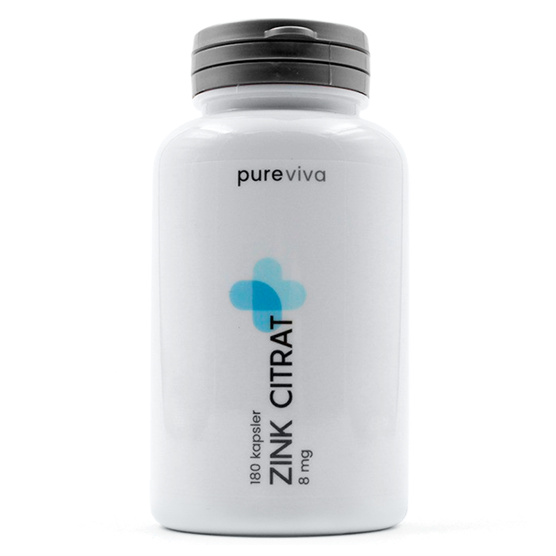 Pureviva Zink Citrat (8 mg) (180 kaps)
