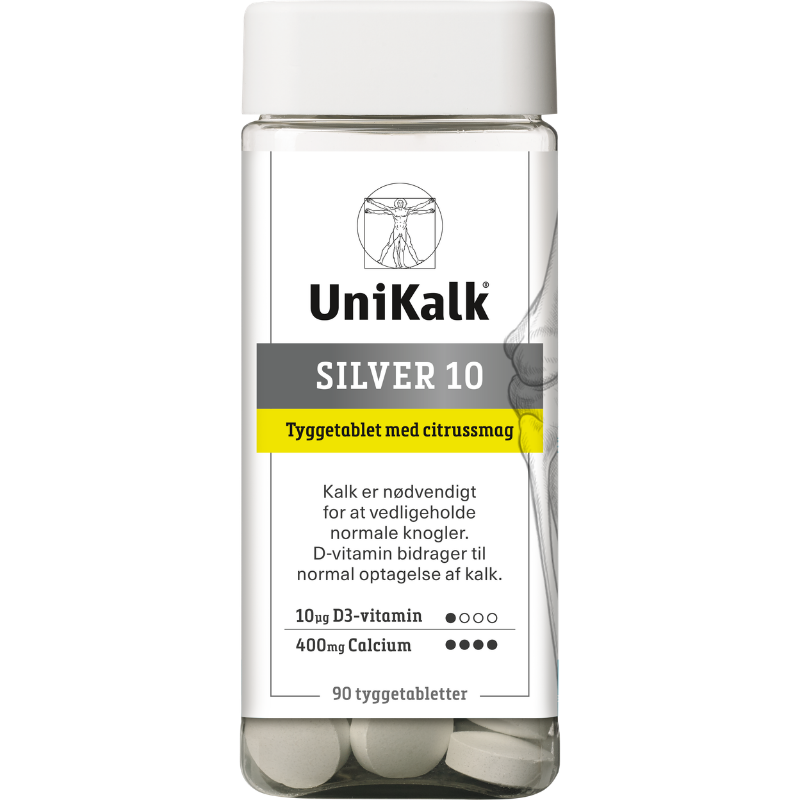 UniKalk Silver 10 (90 tyggetabletter)