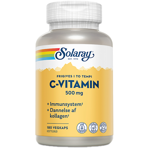 Solaray C-vitamin 500 mg (180 kapsler)