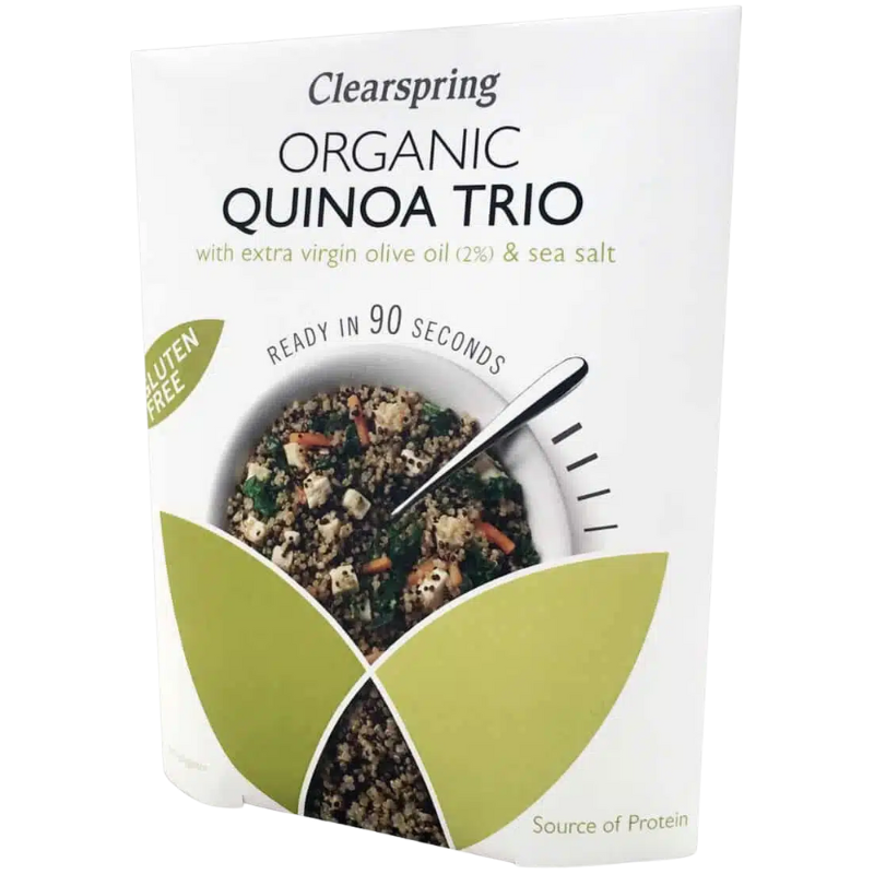 Clearspring Quinoa Trio M. Olivenolie & Havsalt Ø (250 g)