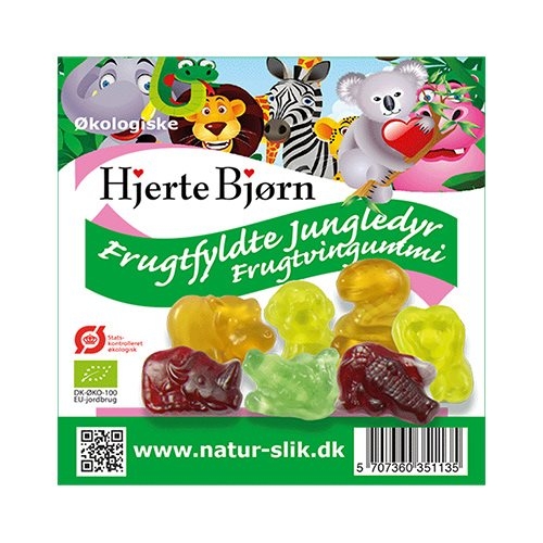 Frugtfyldte Jungledyr Ø (100 gr)