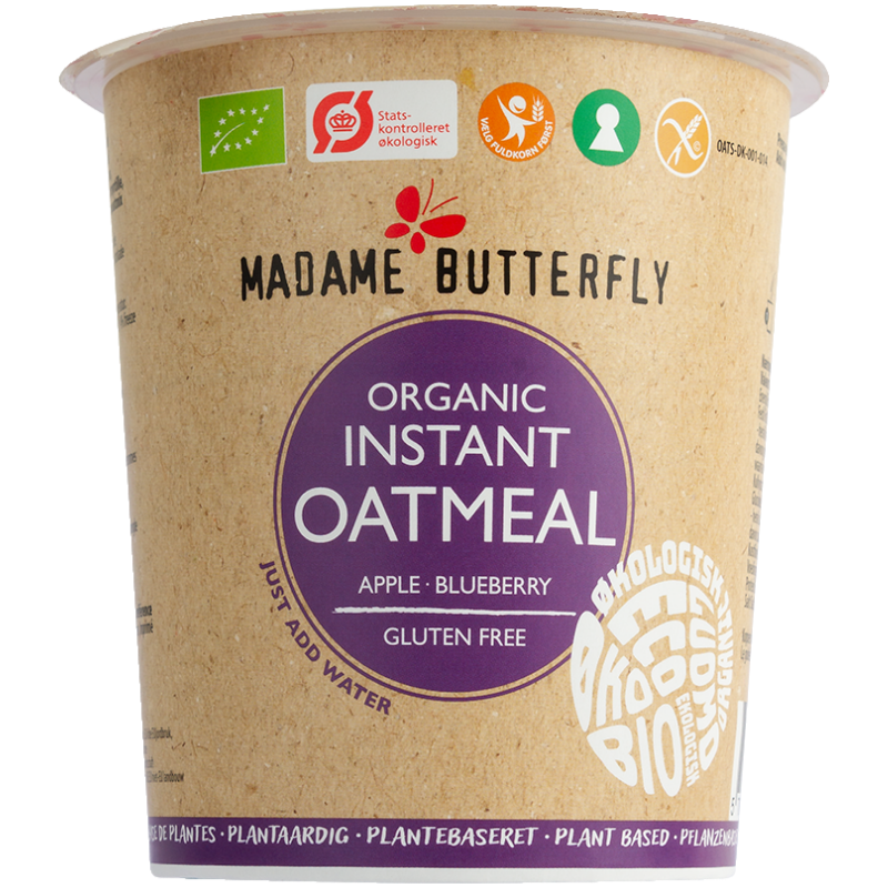 Madame Butterfly Oatmeal Apple Blueberry Glutenfri Ø (55 g)