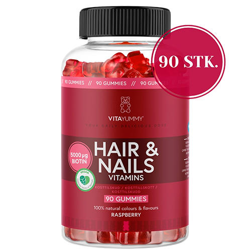 VitaYummy Hair & Nails (Raspberry) (90 stk)