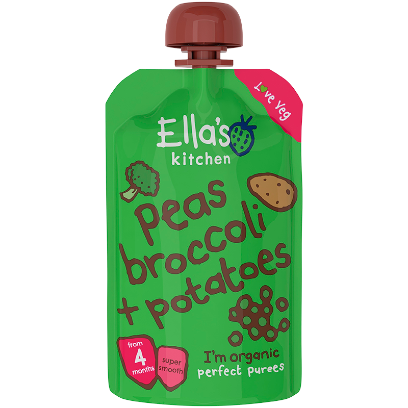 Ellas Kitchen Babymos ærter, broccoli
