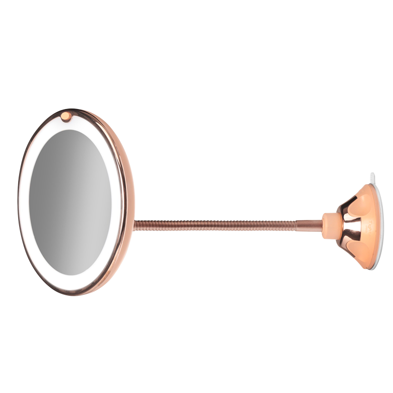 Gillian Jones Adjustable LED Suction Mirror X10 Rose Dia. 17 cm