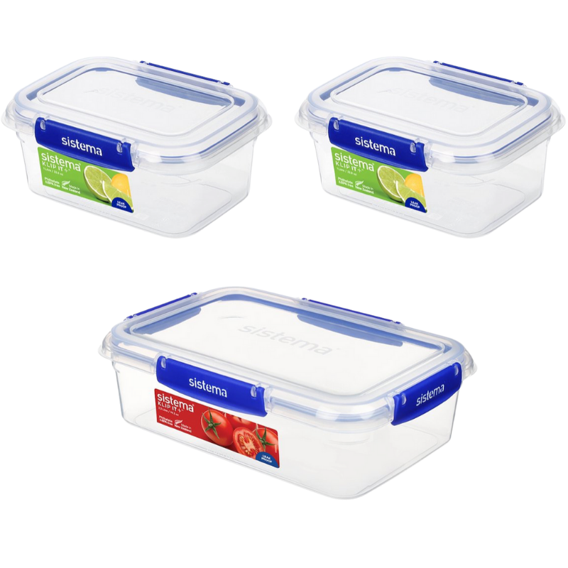 Sistema Klip It Plus Opbevaringsboks 3-pak (1 sæt)