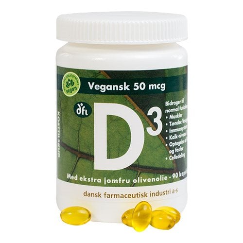 Grønne Vitaminer D3-vitamin 50 mcg (90 kaps)
