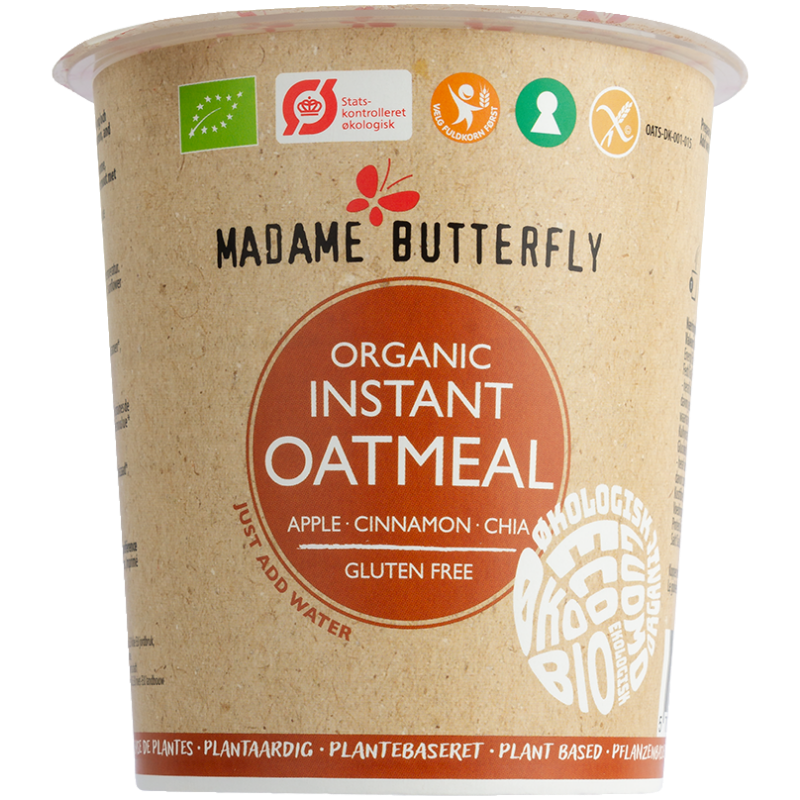 Madame Butterfly Oatmeal Aplle Cinnamon Chia Glutenfri Ø (55 g)