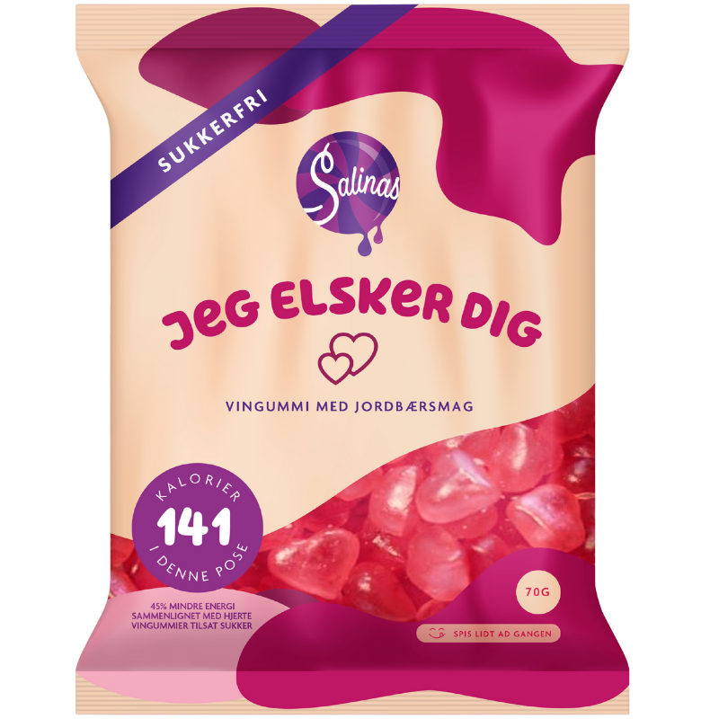 Salinas Slik Jeg Elsker Dig Vingummi (70 g)