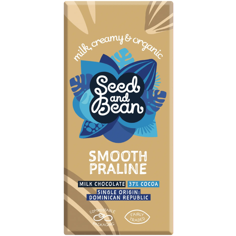 Seed & Bean Mælke Chokolade 37% Hasselnød & Mandel Ø (75 g)