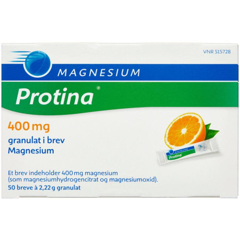 Protina Magnesium Appelsin 400 mg (50x2,22 g)