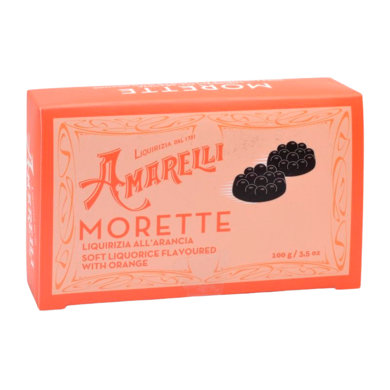 Amarelli Engelsk Lakrids Sød med Appelsin (100 gr)