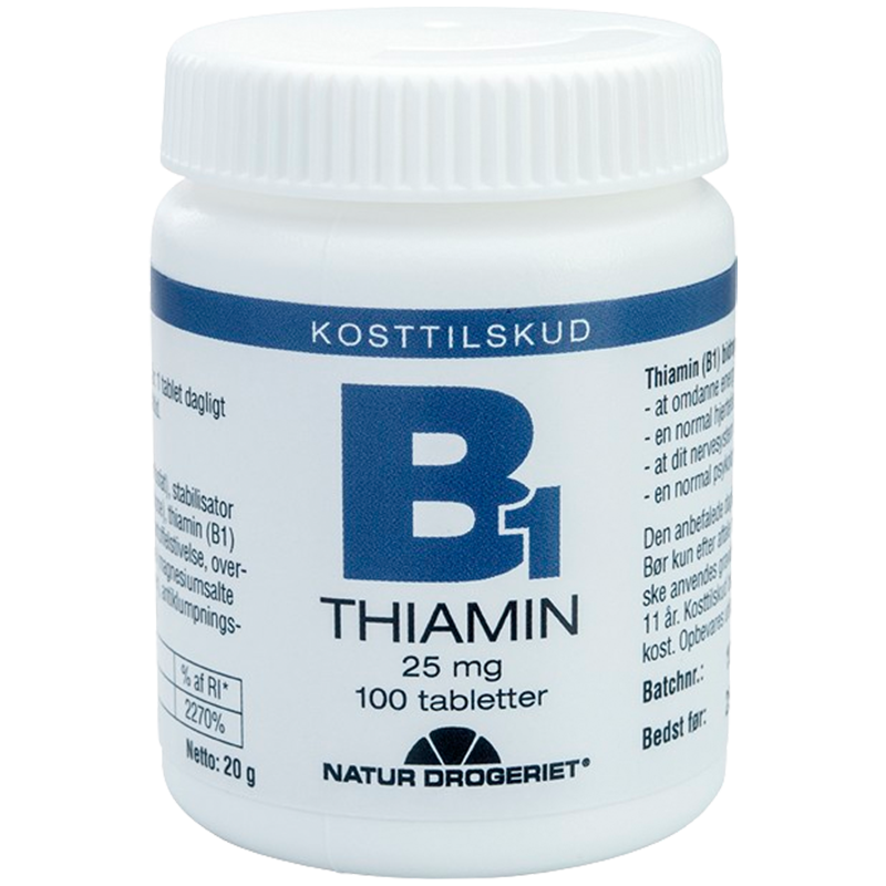Natur Drogeriet B1 Vitamin 25 Mg (100 tab)