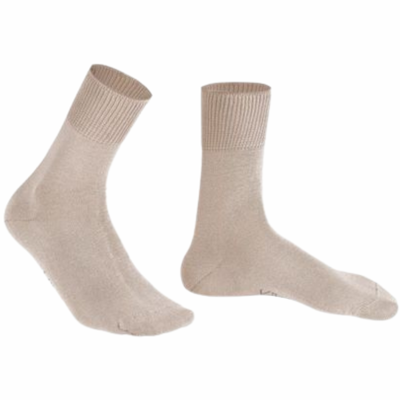 Kilde Bomulds Komfort & Diabetes Strømpe Beige Str. S 35-38 (1 sæt)