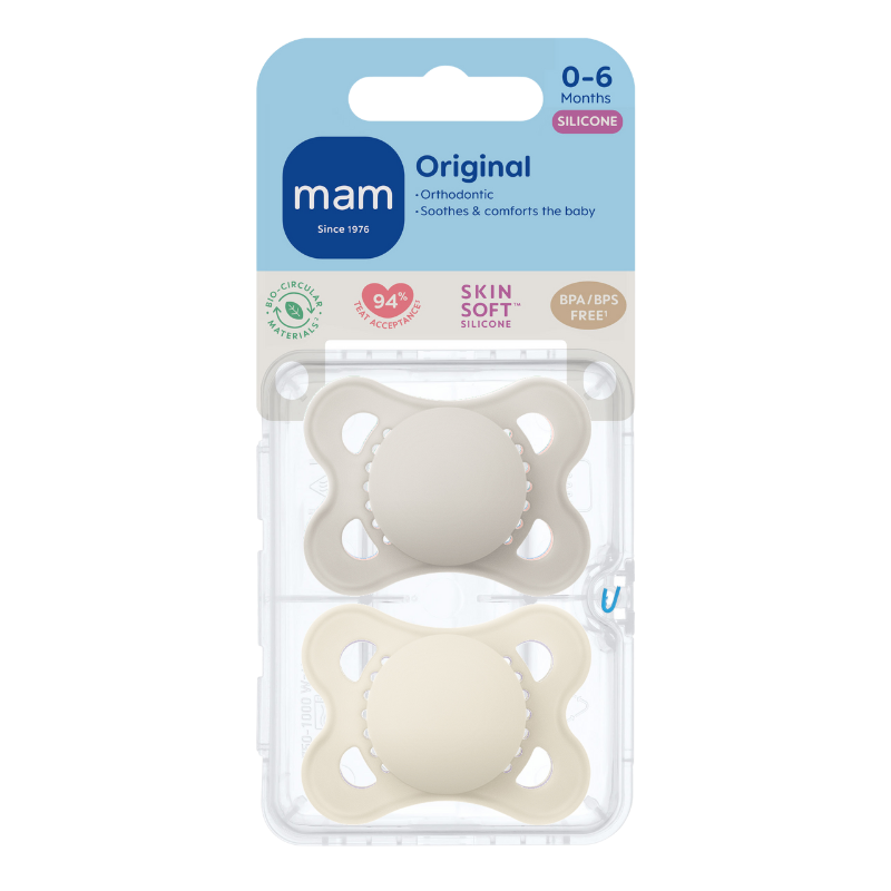 MAM Orig Silk 0-6M Neutral u. print (2 stk)