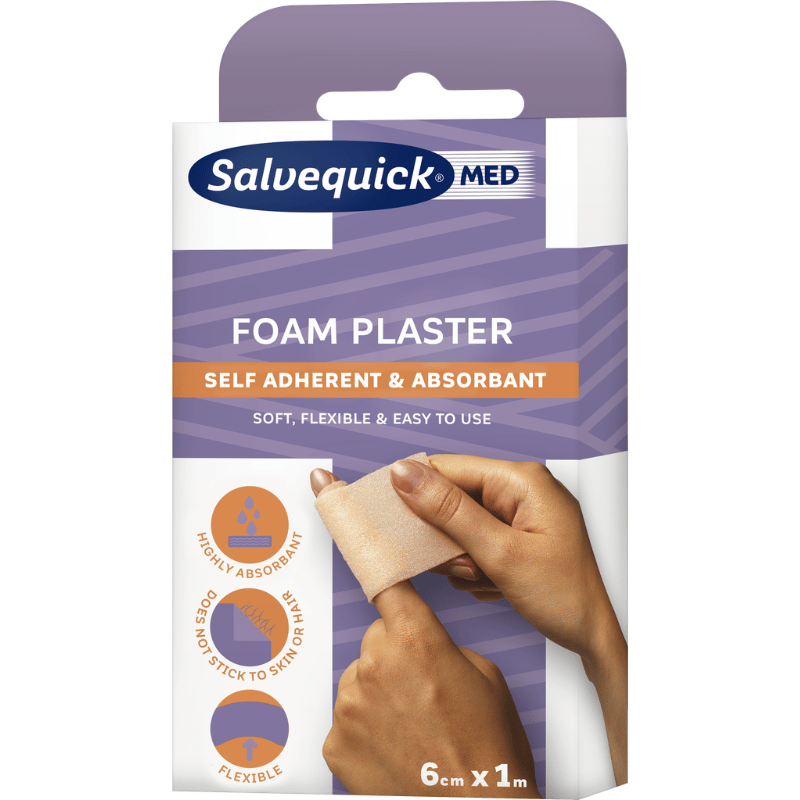 Salvequick MED Foam Plaster 6 cm x 1 m (1 stk)
