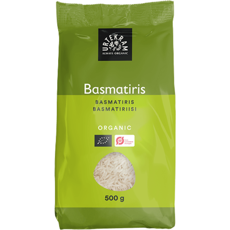Urtekram Hvide Basmati Ris fra Himalaya Fair Trade Ø (500 gr)