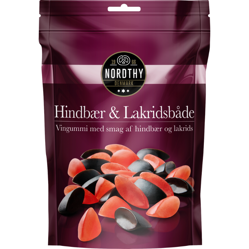 Nordthy Hindbær & Lakridsbåde (145 g)