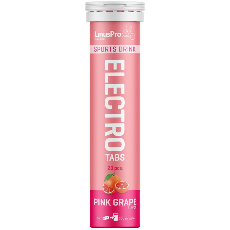 LinusPro Elektrolyt Tabs Pink Grape (20 tabl) LinusPro Elektrolyt Tabs Pink Grape (20 tabl)