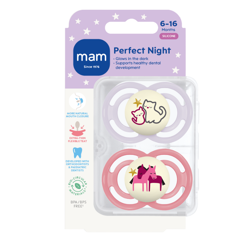 MAM Perfect Night Silk 6-16M Pink (2 stk)