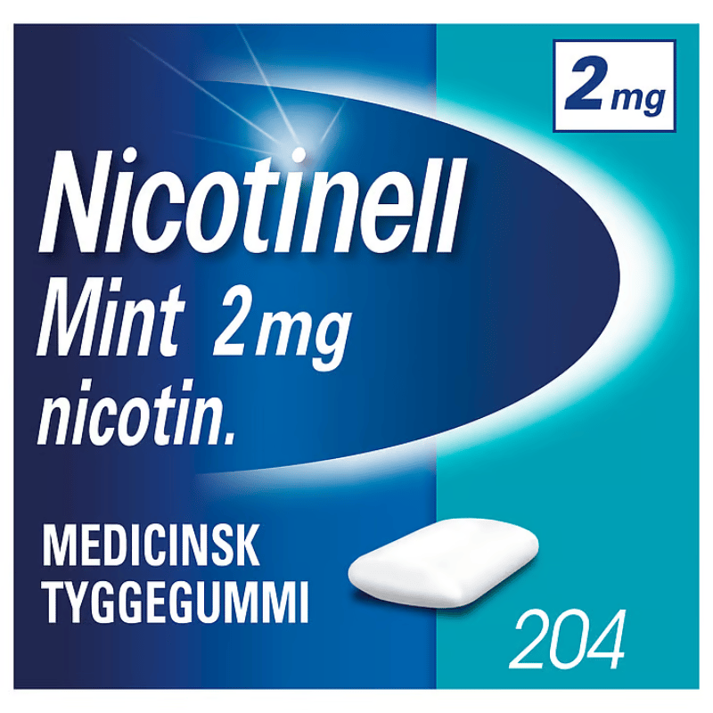 Nicotinell Mint Tyggegummi 2 mg (204 stk)