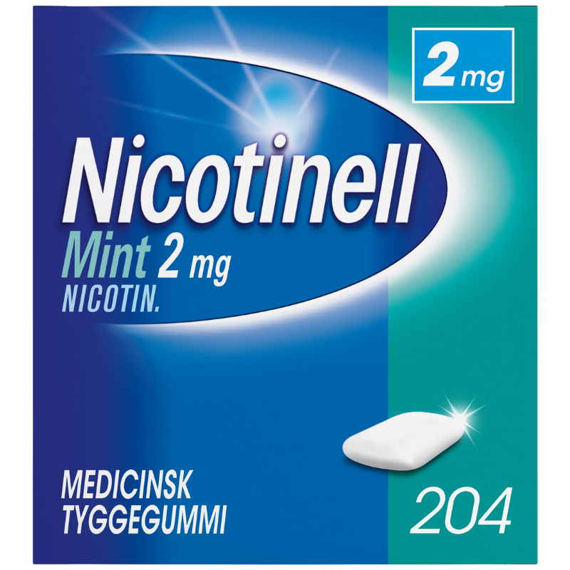 Nicotinell Mint Tyggegummi 2 mg (204 stk)