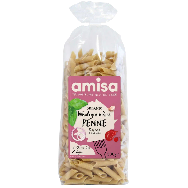 Amisa Fuldkorns Ris Penne Glutenfri Ø (500 g)