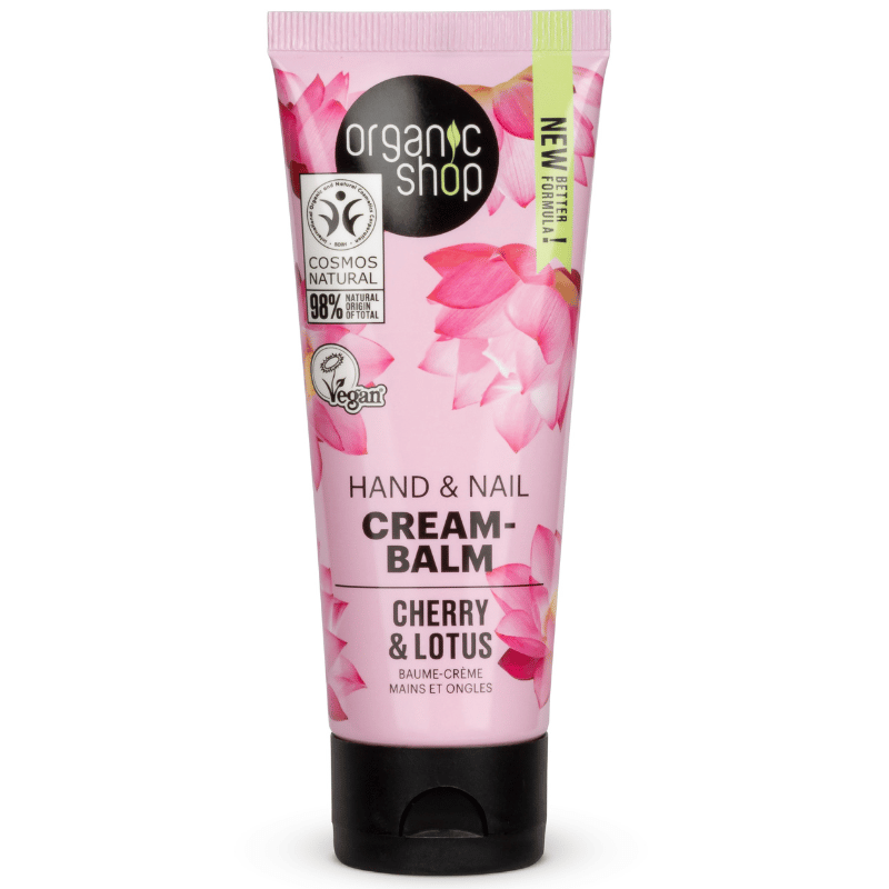 Organic Shop Hand & Nail Cream-Balm Cherry & Lotus (75 ml)