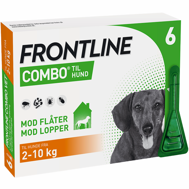 Frontline Combo Vet. Hund 2-10 kg 100 + 90 mg/ml (6 x 0,67 ml)