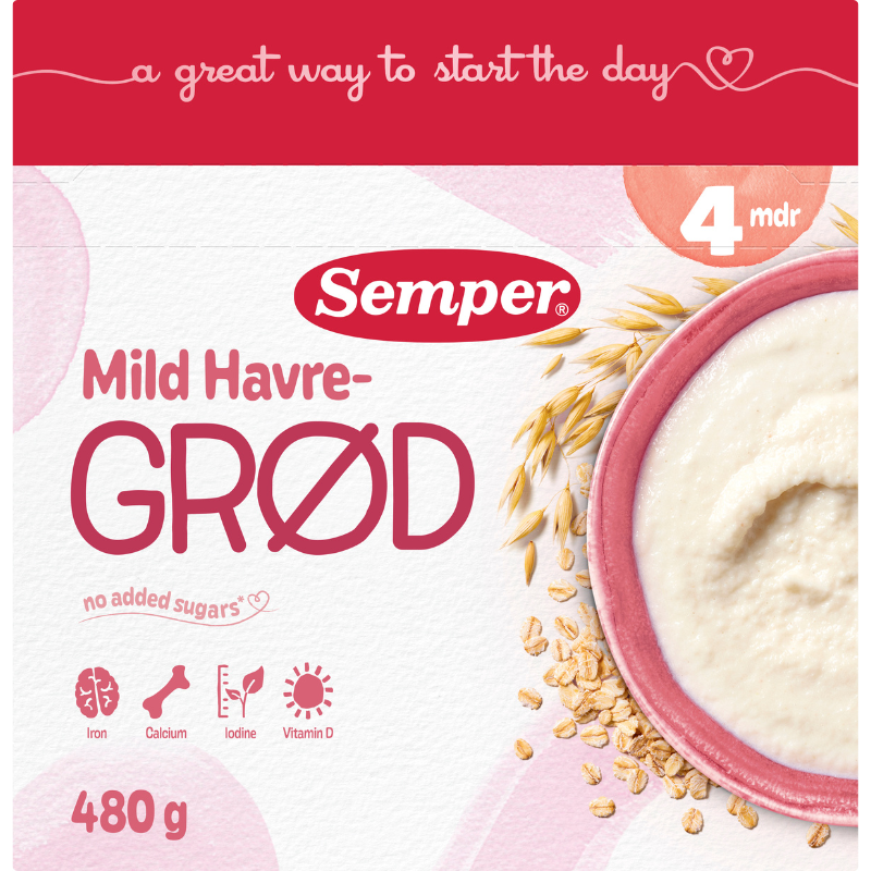 Semper Havregrød Mild 4M (480 g)