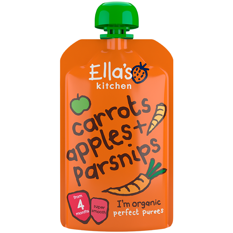 Ellas Kitchen Babymos Gulerod/Æble/Pastinak Ø 4 Mdr (120 g)