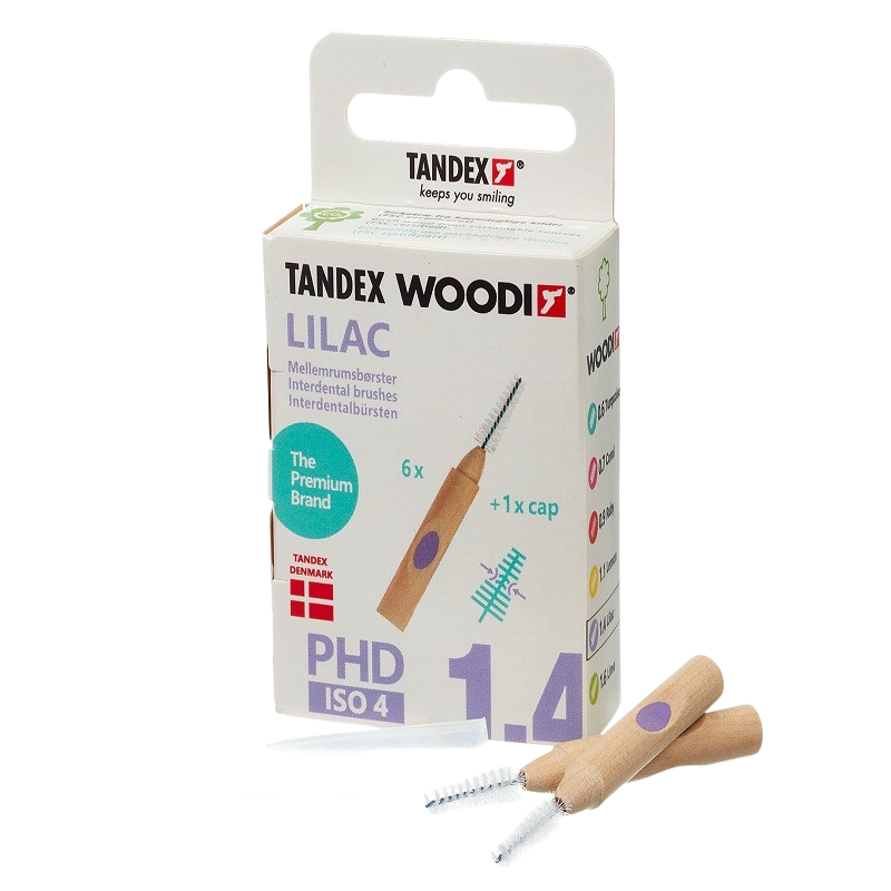 Tandex Woodi Mellemrumsbørster Lilac (6 stk)