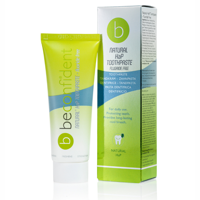 BeConfident Happie™ Children's toothpaste, Fluoride free with HaP (60 ml)