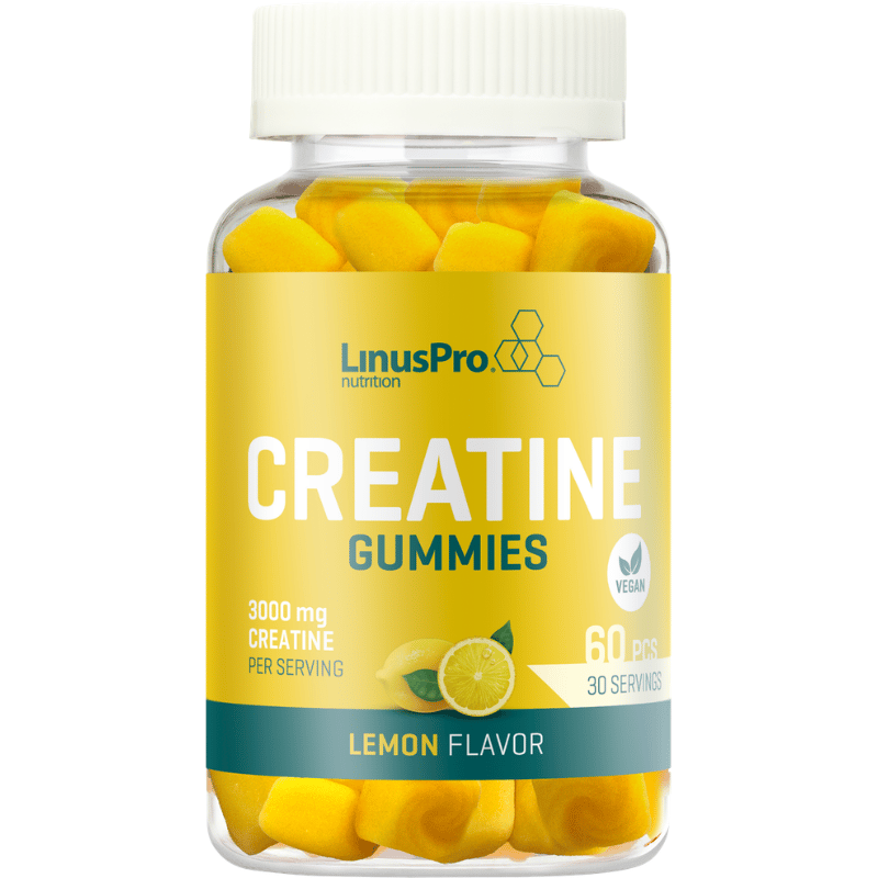 LinusPro Creatine Gummies Lemon (60 stk)