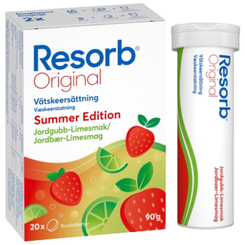 Resorb Original Jordbær-Lime (2 x 10 stk)