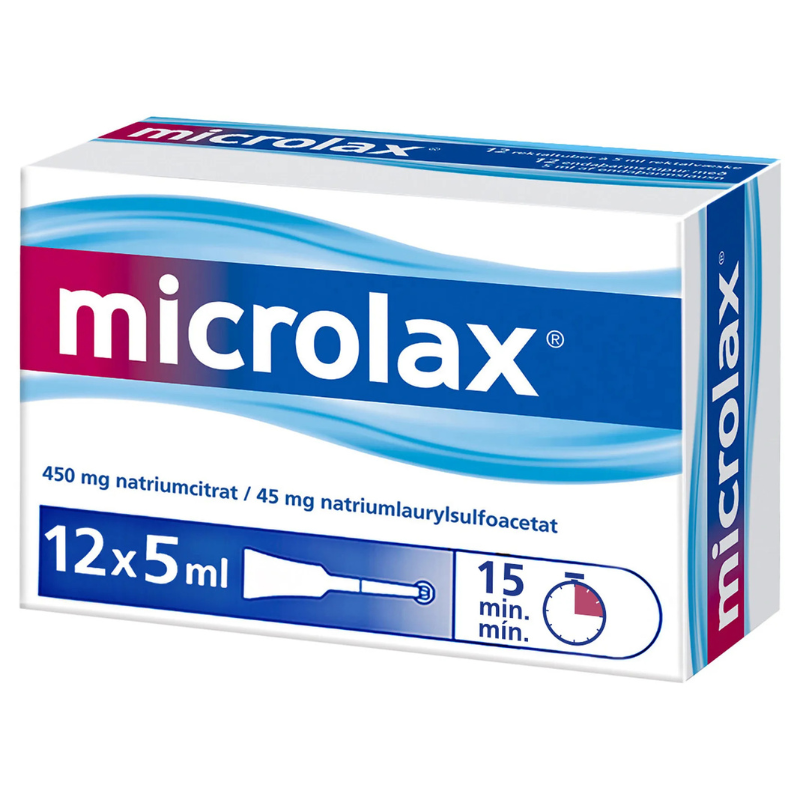 Microlax Rektalvæske 9+90 mg/ml (12 x 5 ml)