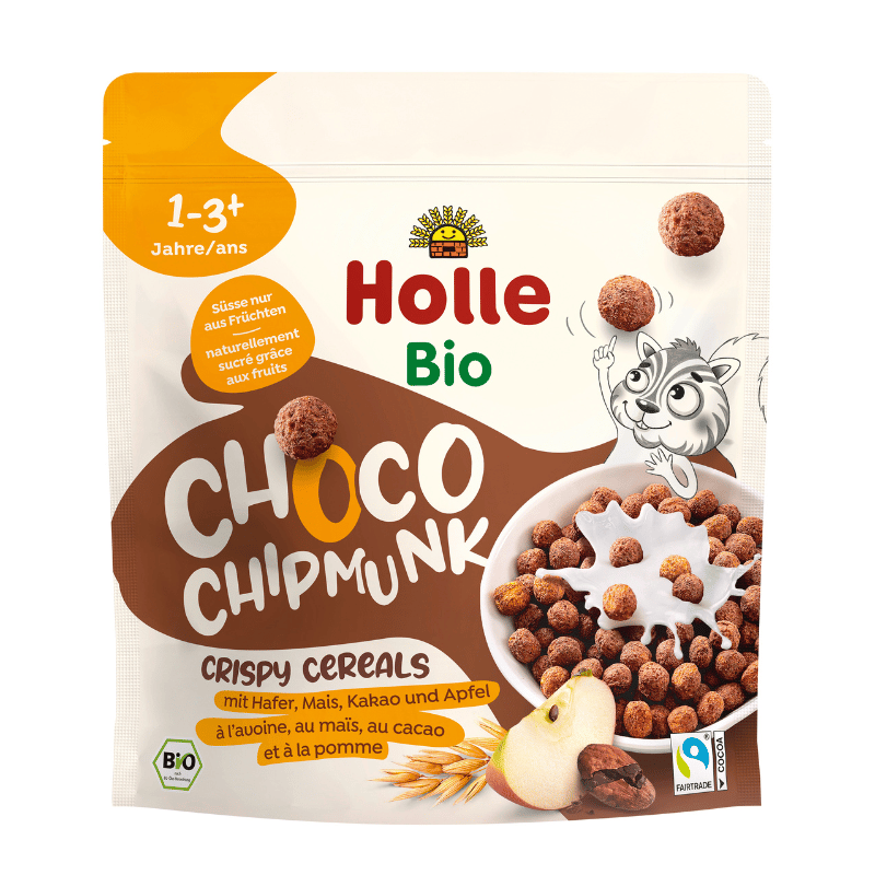 Holle Bio Choco Chipmunk Sprøde Morgenmadsringe Ø (125 g)