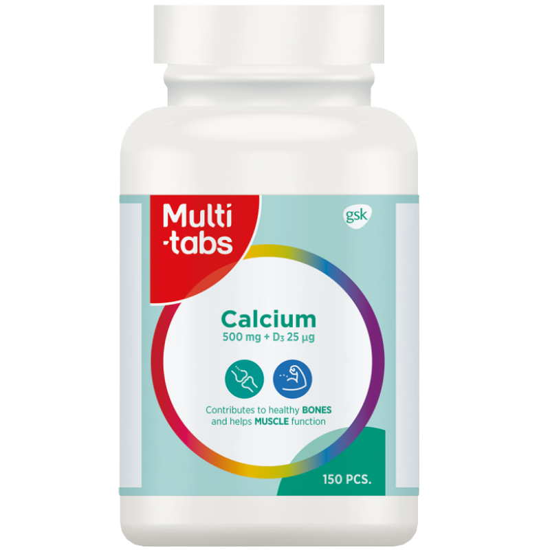 Multitabs Kalk 500 mg + D3 Tabletter (150 stk)