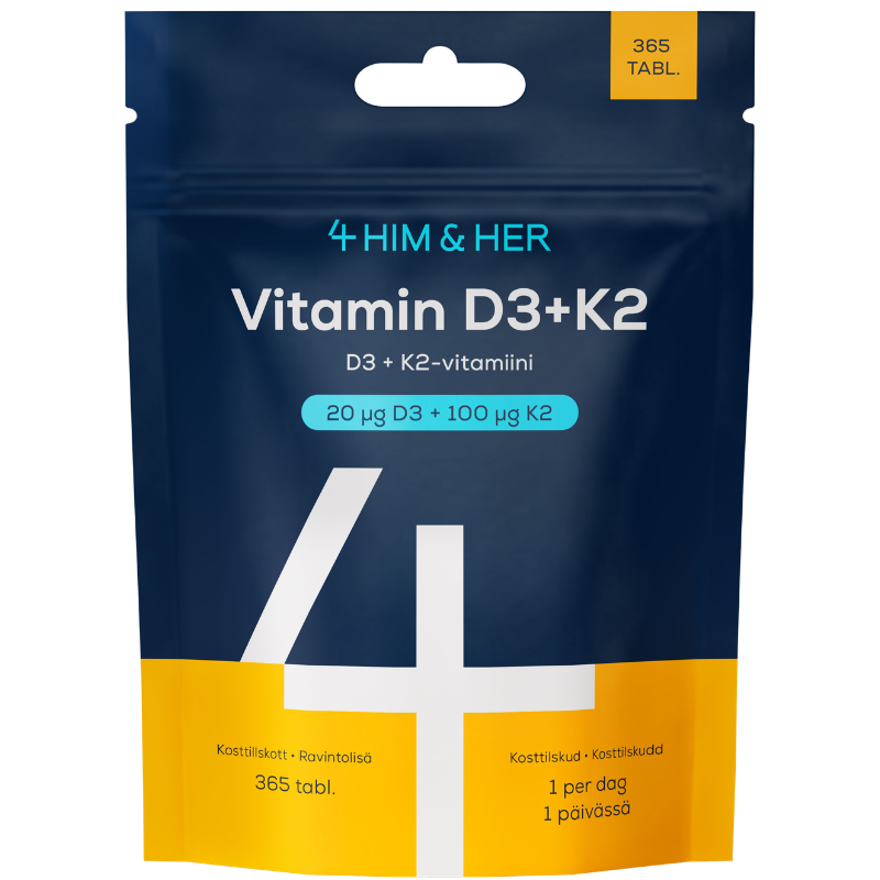 4 HIM & HER Vitamin D3 + K2 (365 tabl)