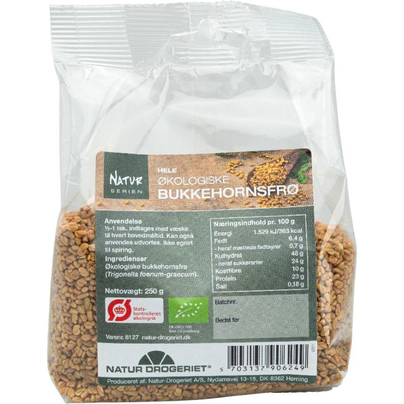 Natur Drogeriet Bukkehornsfrø Ø (250 gr) Natur Drogeriet Bukkehornsfrø Ø (250 gr)