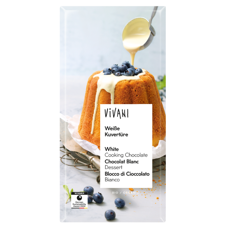 Vivani Overtrækschokolade Hvid Ø (150 g)