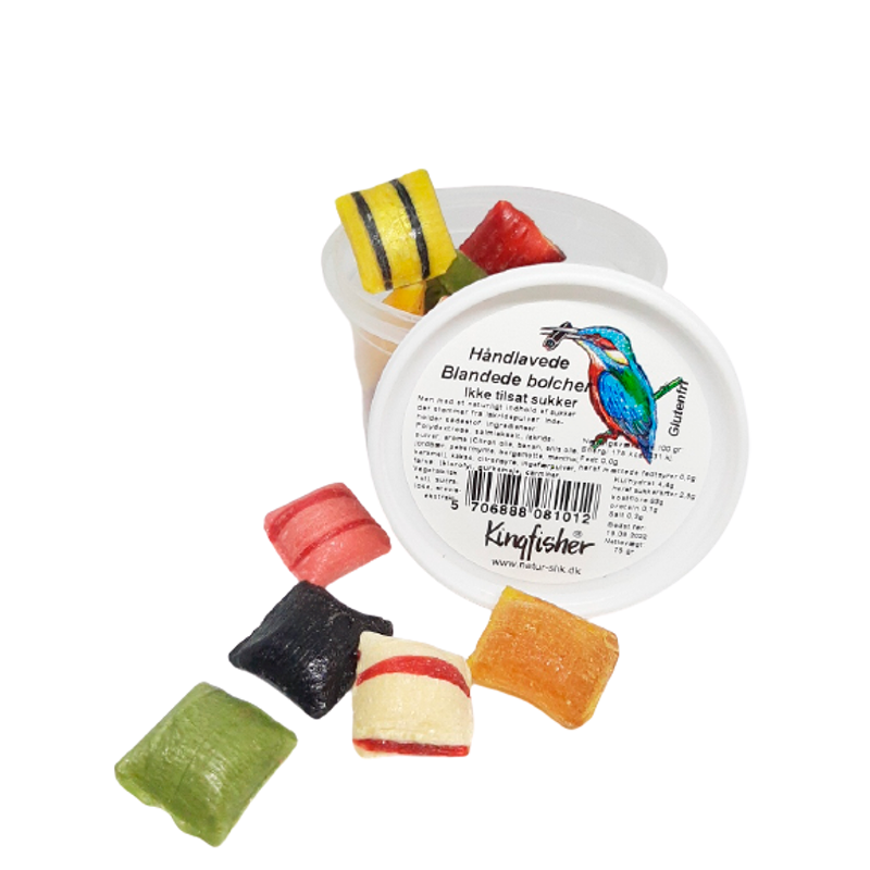 Kingfisher Sukkerfri Blandede Bolcher (80 g)