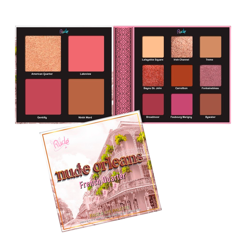 RUDE Cosmetics Nude Orleans Face & Eye Palette (1 stk)