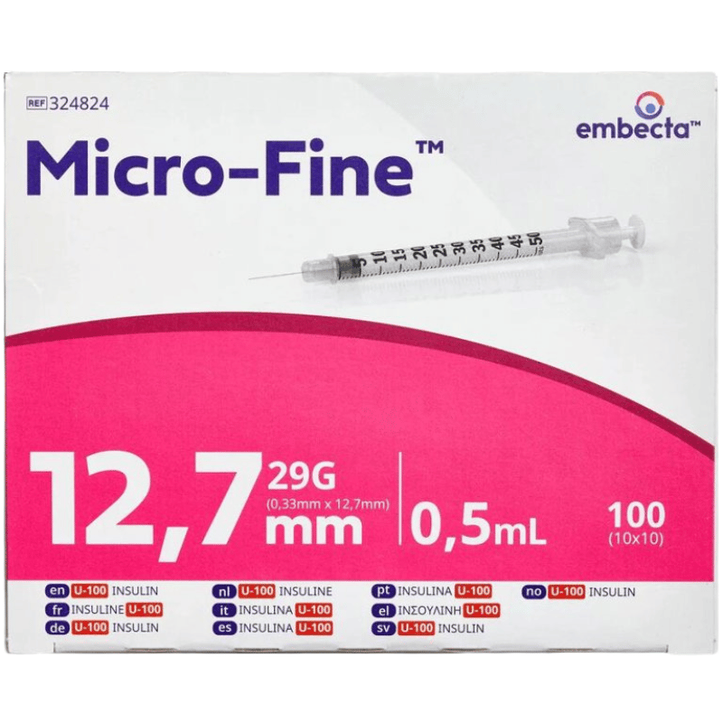 BD Micro Fine Insulinsprøjte 0,5 ml (100 stk)