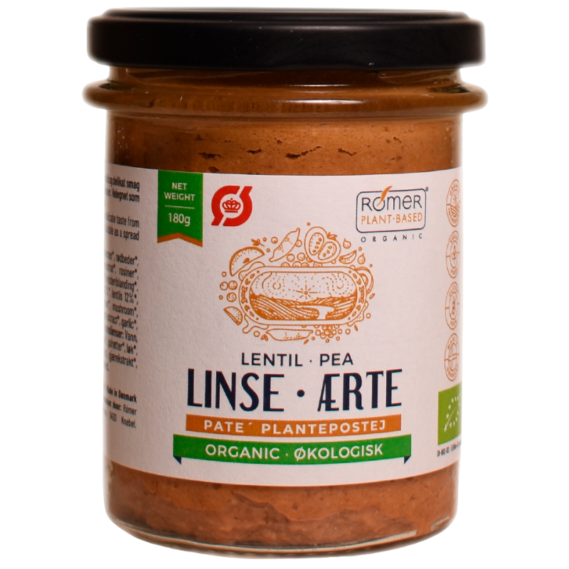 Rømer Vegansk Linse Ærte Postej Ø (180 g)