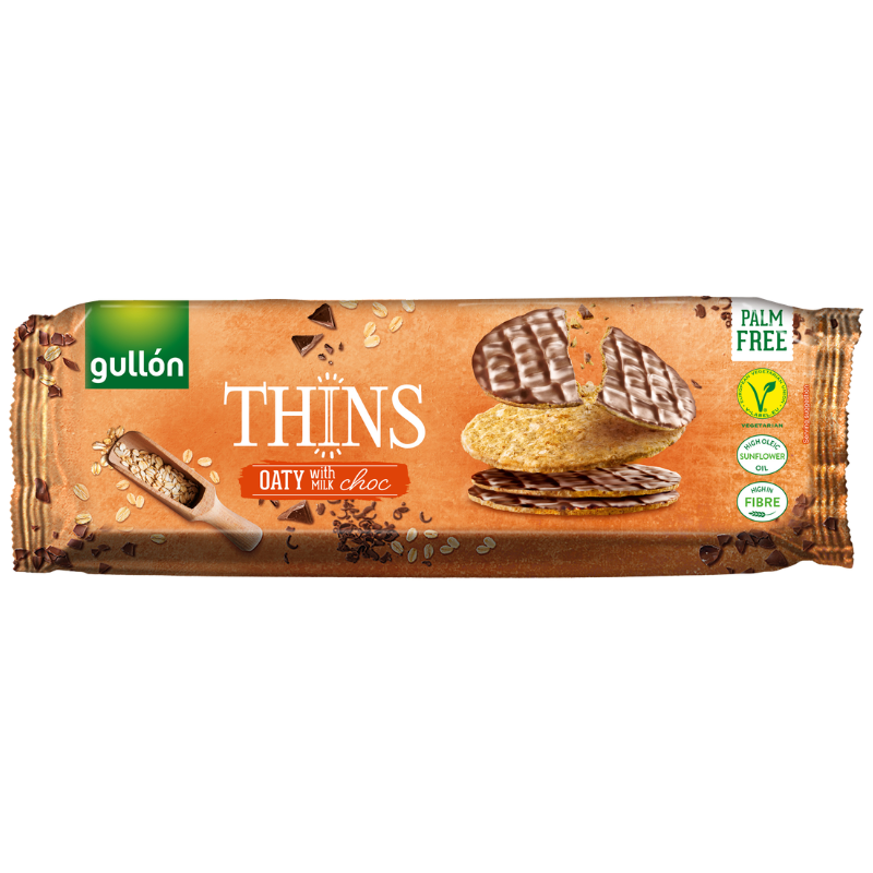 Gullon Oaty Thin Biscuits Milk Chocolate (150 g)