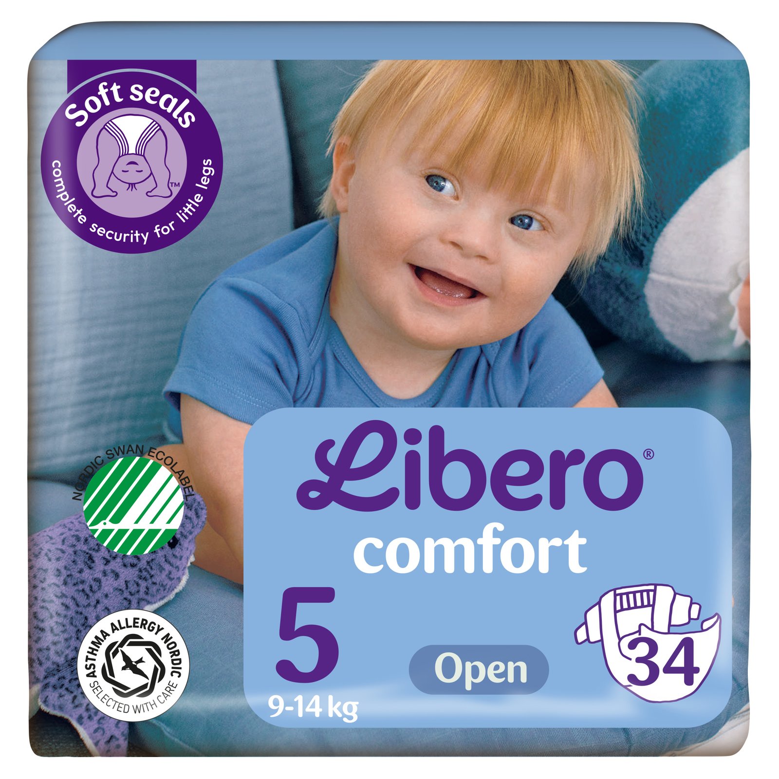 Libero Åben Ble Str. 5, 9-14 kg (34 stk)