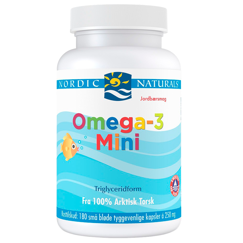 Omega 3 mini m. jordbærsmag